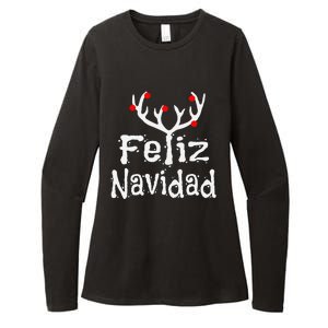 Christmas Reindeer Feliz Navidad Womens CVC Long Sleeve Shirt