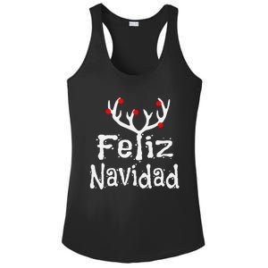 Christmas Reindeer Feliz Navidad Ladies PosiCharge Competitor Racerback Tank