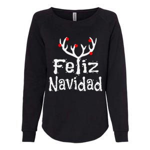 Christmas Reindeer Feliz Navidad Womens California Wash Sweatshirt