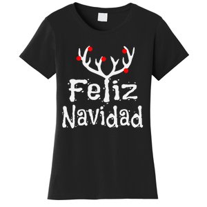 Christmas Reindeer Feliz Navidad Women's T-Shirt