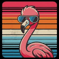 Cool Retro Flamingo In Sunglasses 70s 80s 90s Funny Flamingo Visor