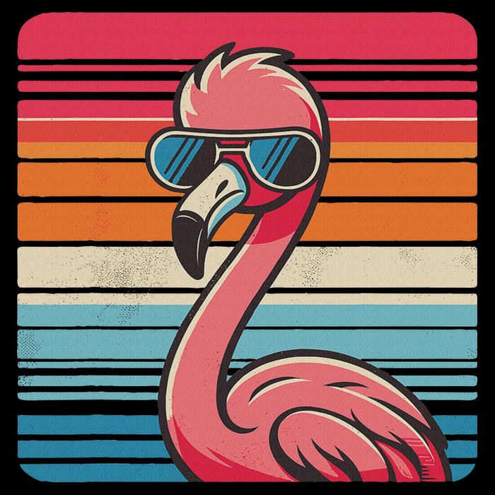 Cool Retro Flamingo In Sunglasses 70s 80s 90s Funny Flamingo Visor