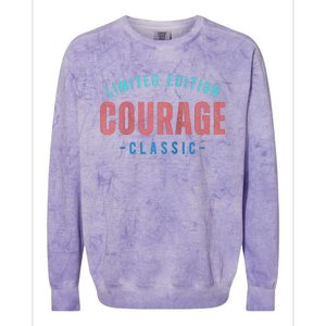 COURAGE Retro Faded Raglan Baseball Colorblast Crewneck Sweatshirt