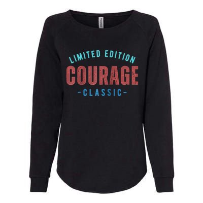 COURAGE Retro Faded Raglan Baseball Womens California Wash Sweatshirt