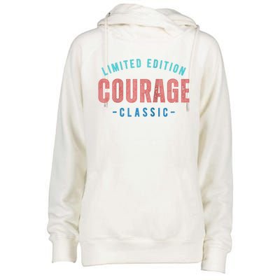 COURAGE Retro Faded Raglan Baseball Womens Funnel Neck Pullover Hood