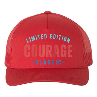 COURAGE Retro Faded Raglan Baseball Yupoong Adult 5-Panel Trucker Hat