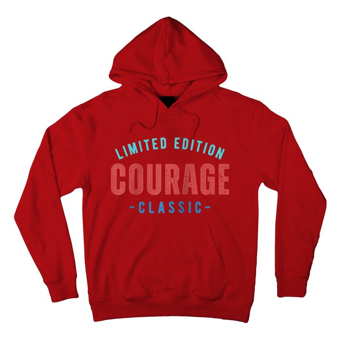 COURAGE Retro Faded Raglan Baseball Hoodie