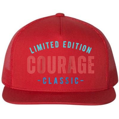 COURAGE Retro Faded Raglan Baseball Flat Bill Trucker Hat