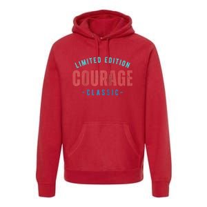 COURAGE Retro Faded Raglan Baseball Premium Hoodie