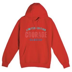 COURAGE Retro Faded Raglan Baseball Premium Pullover Hoodie