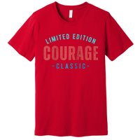 COURAGE Retro Faded Raglan Baseball Premium T-Shirt