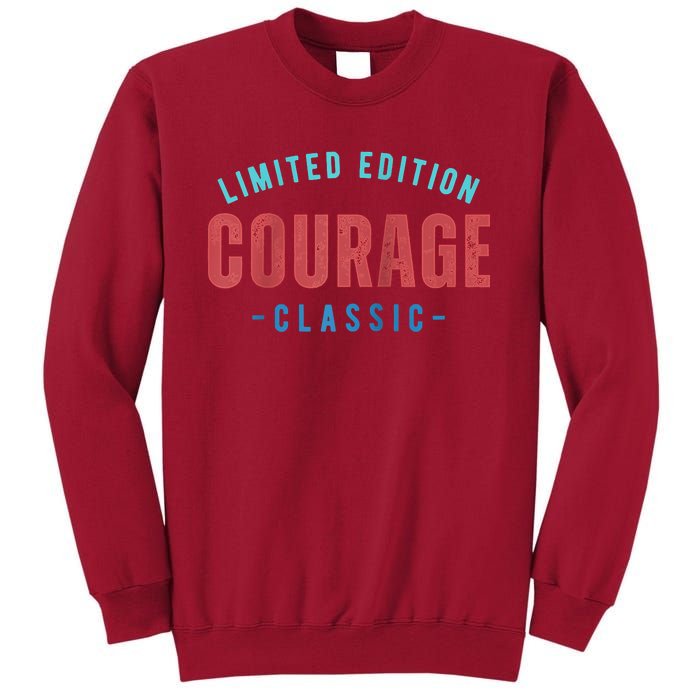 COURAGE Retro Faded Raglan Baseball Tall Sweatshirt