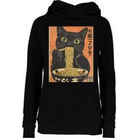 Cat Ramen Funny Graphic S Japanese Kawaii Cat Anime Womens Funnel Neck Pullover Hood