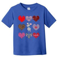 Cute Rat Funny Retro Floral Hearts Pattern Valentines Day Meaningful Gift Toddler T-Shirt