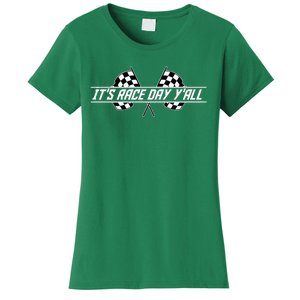 Car Racing Flag Finish Line Checkered Automobile Sport Racer Women's T-Shirt