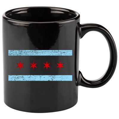 Chicago Retro Flag Vintage 11oz C Handle Ceramic Mug