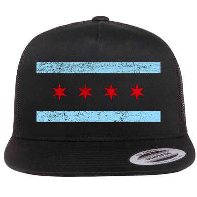 Chicago Retro Flag Vintage Flatbill Hat