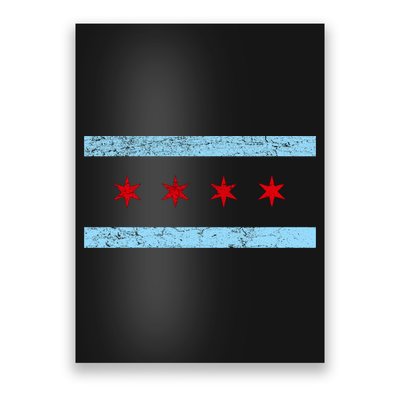Chicago Retro Flag Vintage Poster