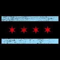 Chicago Retro Flag Vintage Visor