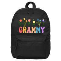 Cute Retro Floral Grammy 16 in Basic Backpack