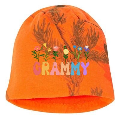 Cute Retro Floral Grammy Kati - Camo Knit Beanie