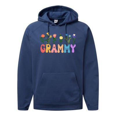 Cute Retro Floral Grammy Performance Fleece Hoodie