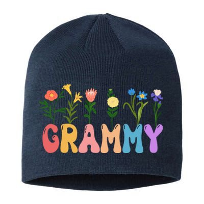 Cute Retro Floral Grammy Sustainable Beanie