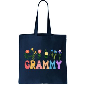 Cute Retro Floral Grammy Tote Bag