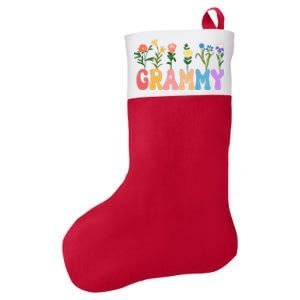 Cute Retro Floral Grammy Felt Holiday Christmas Stocking