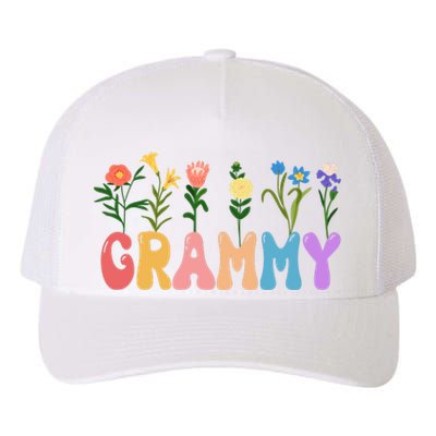 Cute Retro Floral Grammy Yupoong Adult 5-Panel Trucker Hat