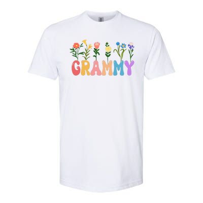 Cute Retro Floral Grammy Softstyle CVC T-Shirt