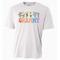 Cute Retro Floral Grammy Cooling Performance Crew T-Shirt