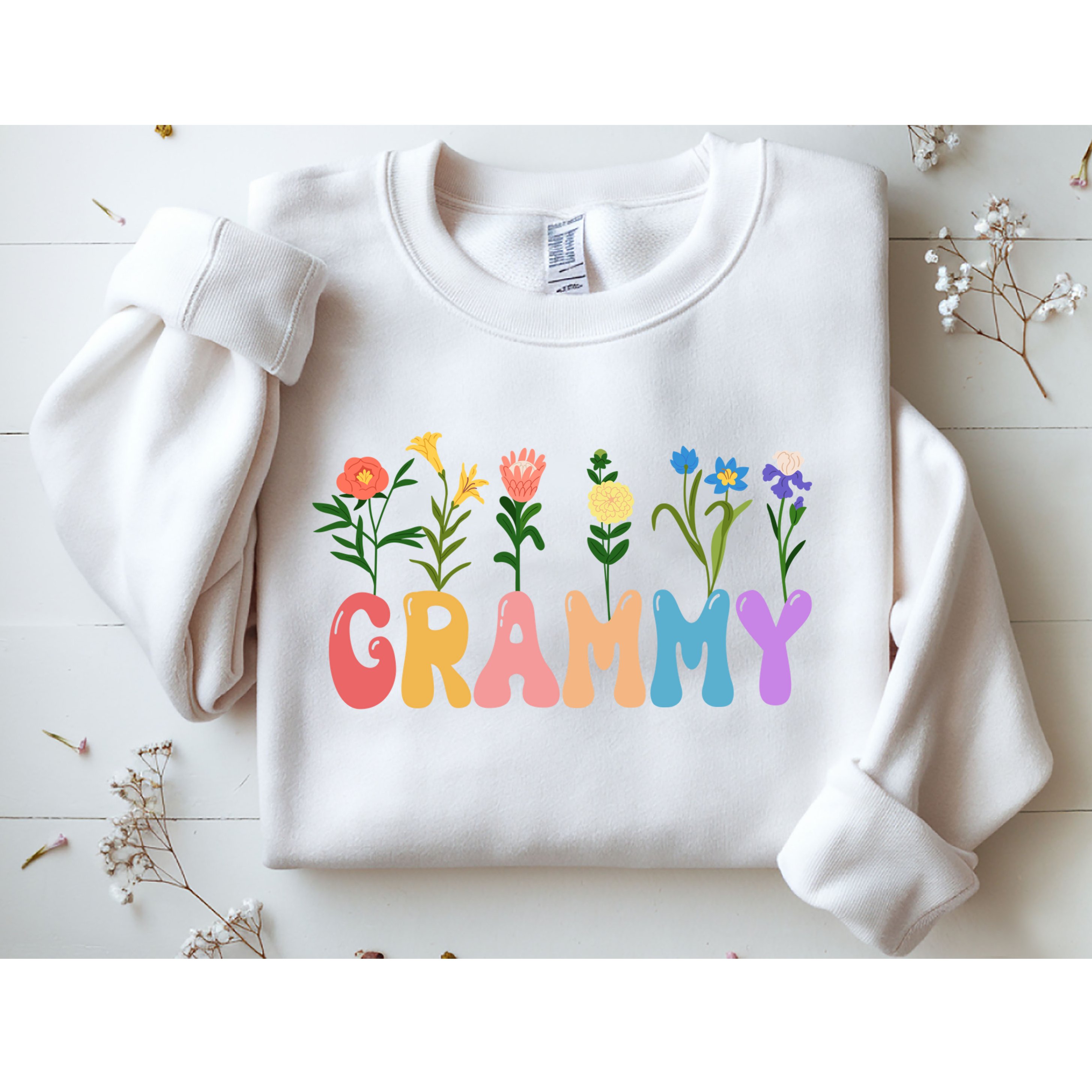 Cute Retro Floral Grammy Sweatshirt