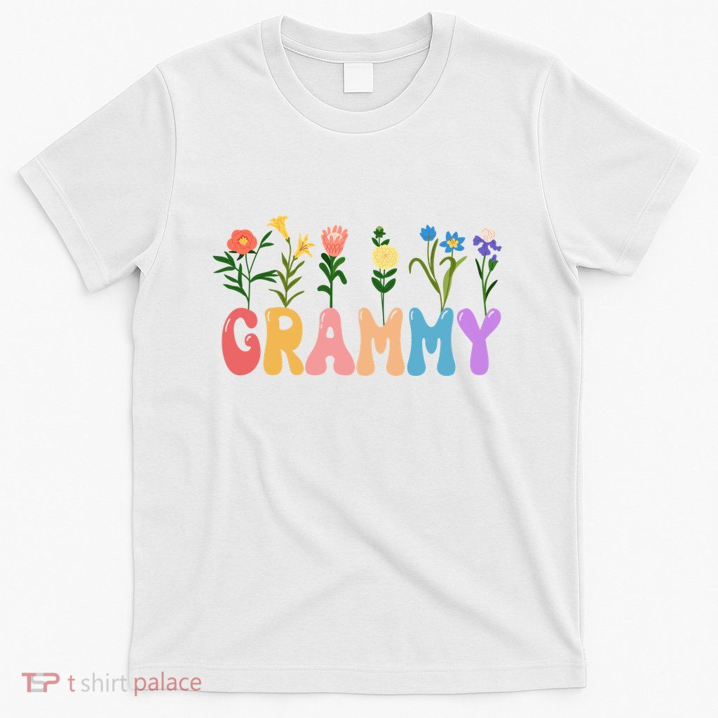 Cute Retro Floral Grammy T-Shirt
