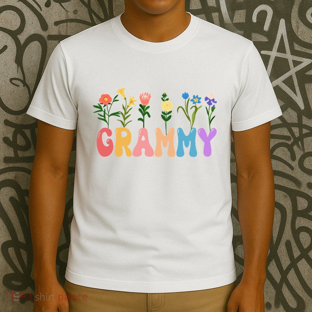 Cute Retro Floral Grammy T-Shirt