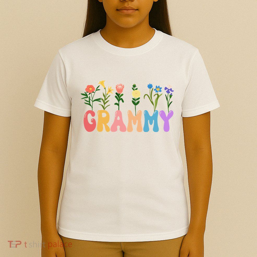 Cute Retro Floral Grammy T-Shirt