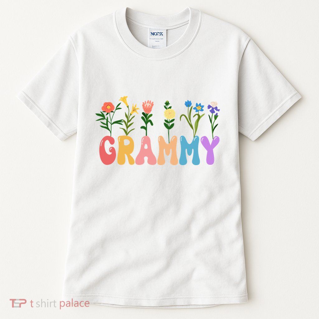 Cute Retro Floral Grammy Tall T-Shirt