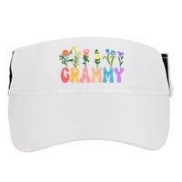 Cute Retro Floral Grammy Adult Drive Performance Visor