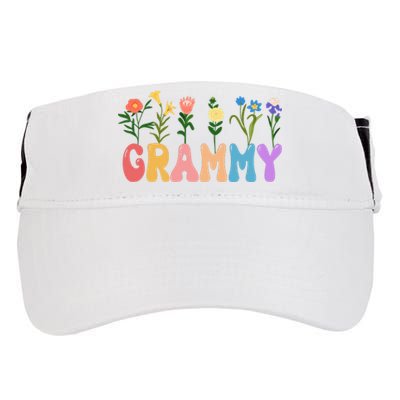 Cute Retro Floral Grammy Adult Drive Performance Visor