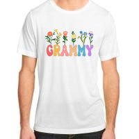 Cute Retro Floral Grammy Adult ChromaSoft Performance T-Shirt