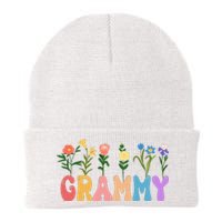 Cute Retro Floral Grammy Knit Cap Winter Beanie