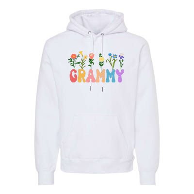 Cute Retro Floral Grammy Premium Hoodie