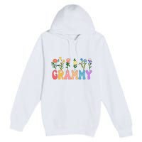 Cute Retro Floral Grammy Premium Pullover Hoodie