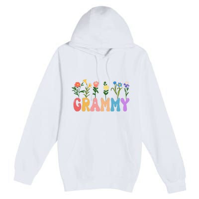 Cute Retro Floral Grammy Premium Pullover Hoodie