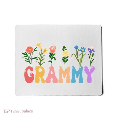 Cute Retro Floral Grammy Mousepad