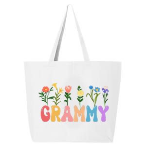 Cute Retro Floral Grammy 25L Jumbo Tote