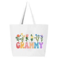 Cute Retro Floral Grammy 25L Jumbo Tote