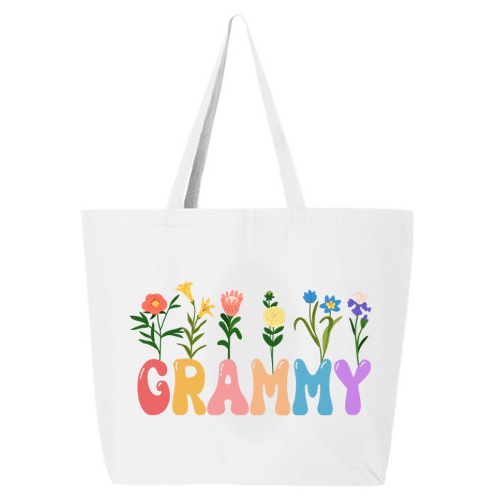 Cute Retro Floral Grammy 25L Jumbo Tote