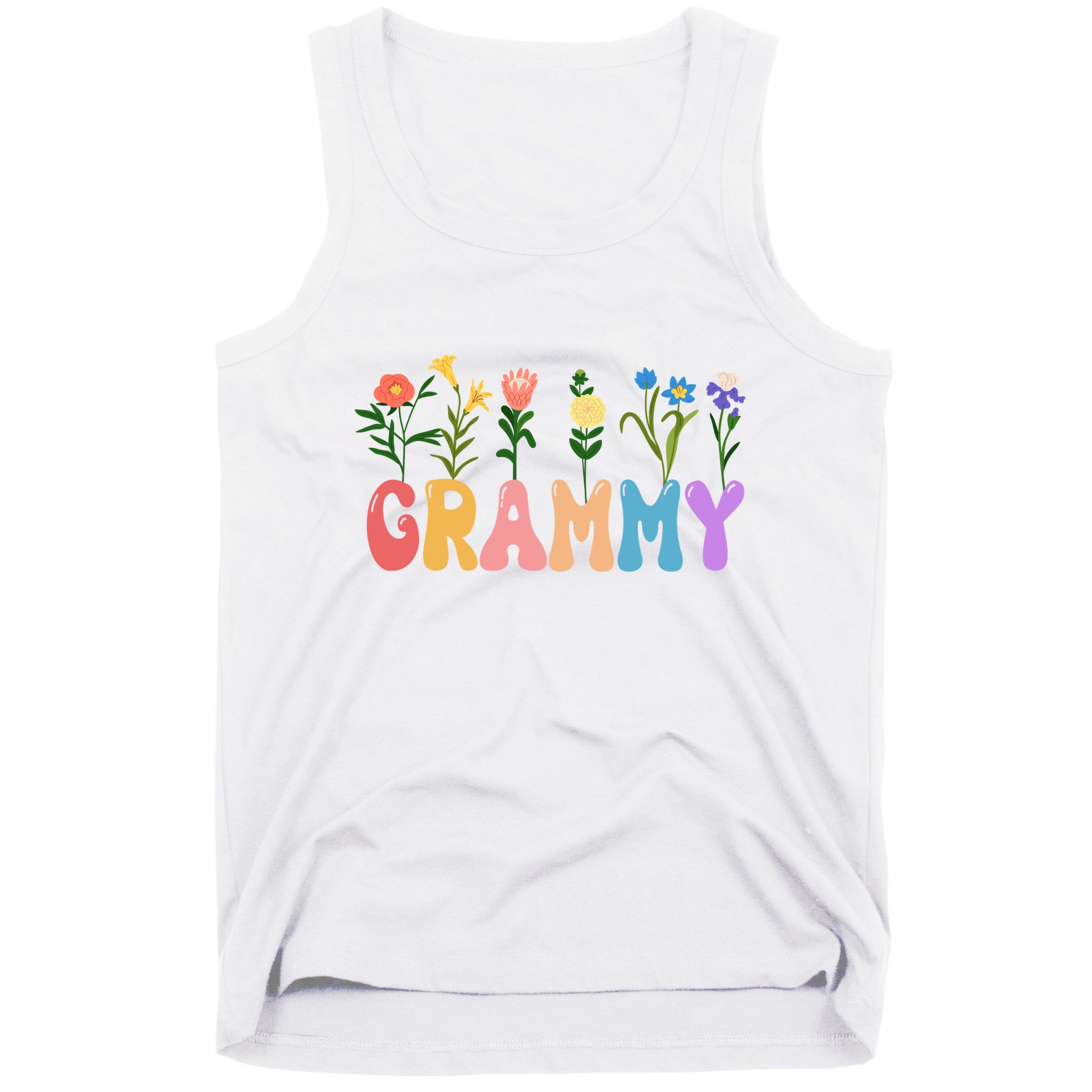 Cute Retro Floral Grammy Tank Top