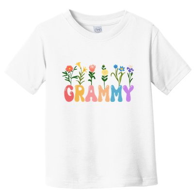 Cute Retro Floral Grammy Toddler T-Shirt